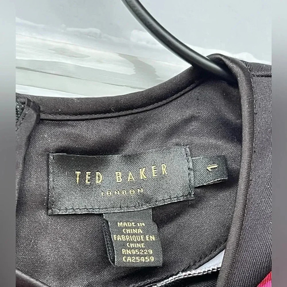 Ted Baker Women Ellika Chameleon Jungle Floral Print Bodycon Dress size 1 small - Picture 5 of 10